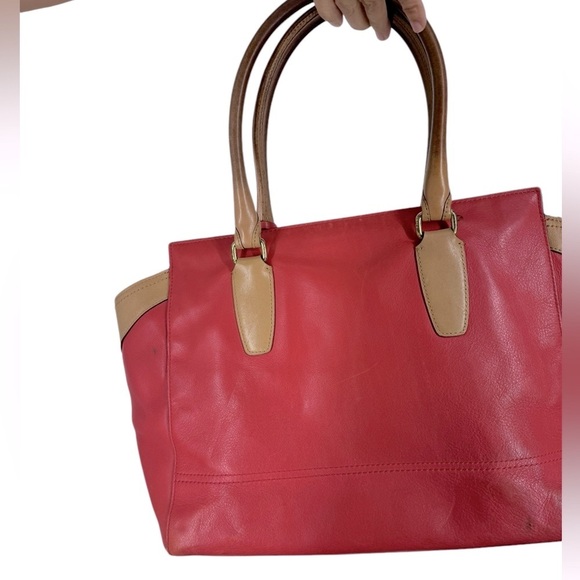 Coach Candice Colorblock legacy handbag red and blue - Picture 3 of 7